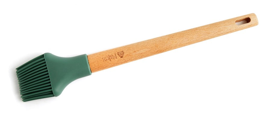 Falez Silicone Brush With Wooden Handle Light Green Color