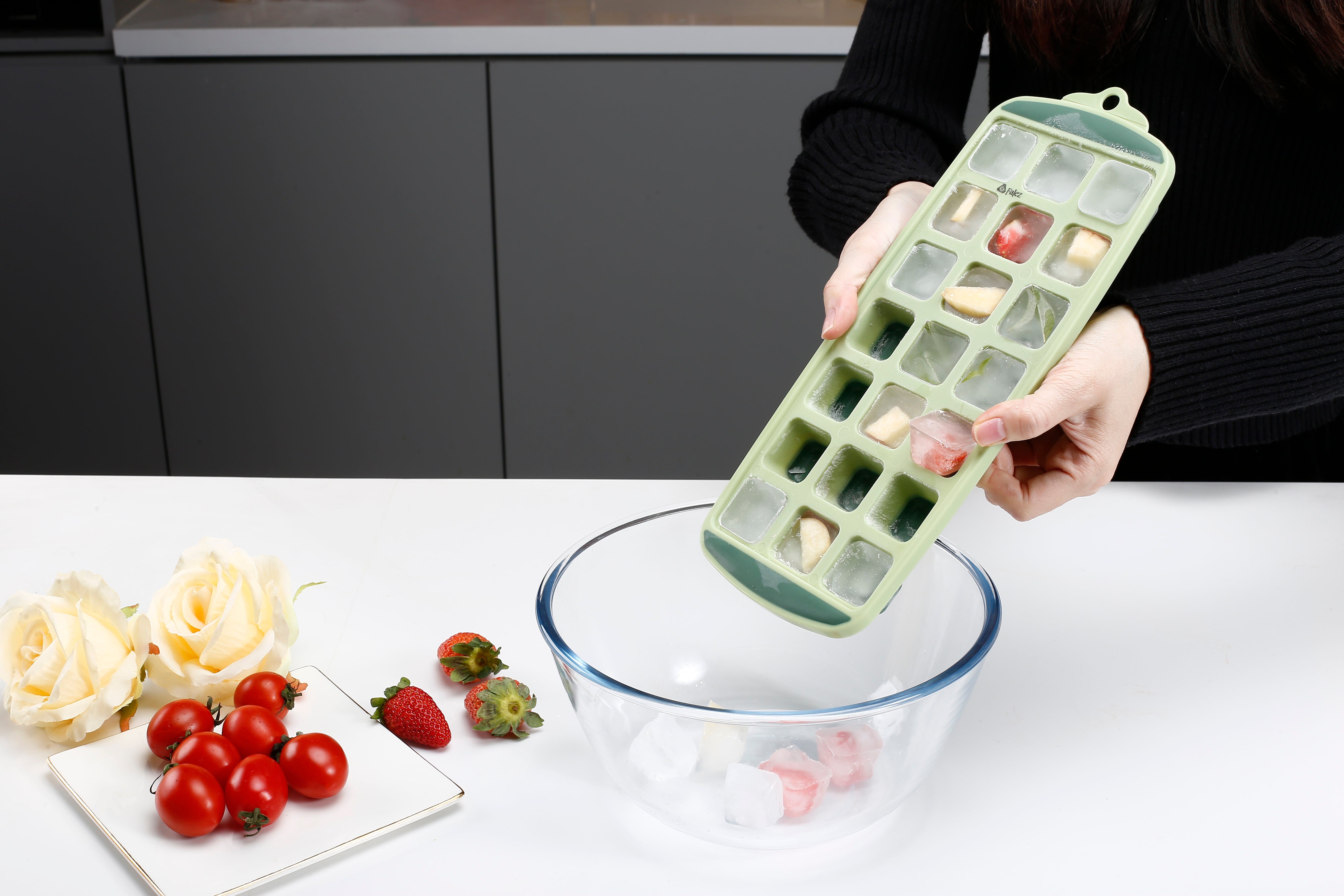 Falez Silicone Ice Cube Trays Green Color