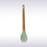 Falez Silicone Spoon With Wooden Handle Light Green Color